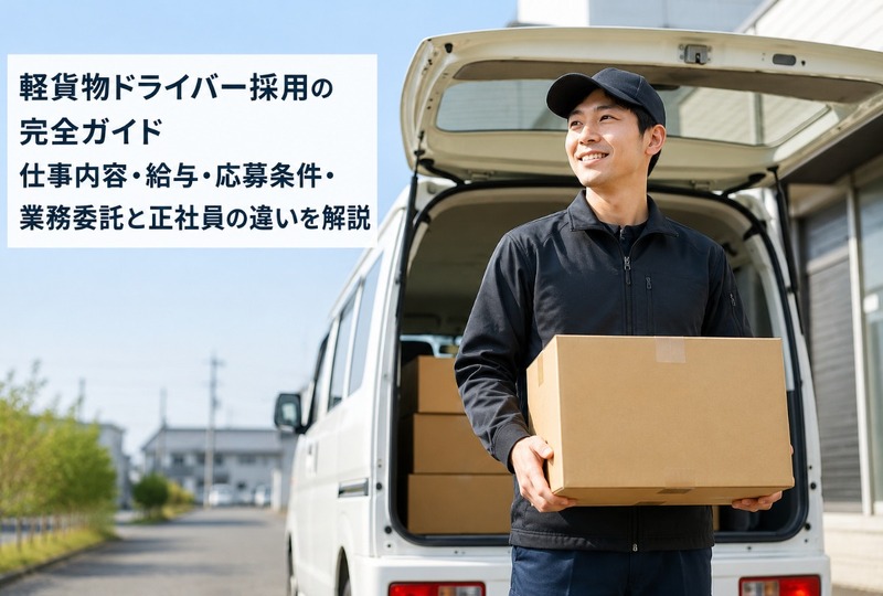 画像480：軽貨物ドライバー採用の完全ガイド｜仕事内容・給与・応募条件・業務委託と正社員の違いを解説