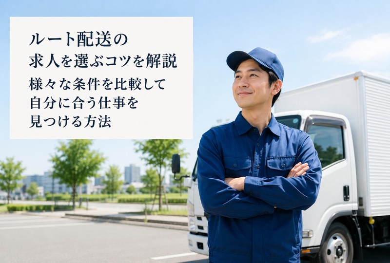 画像492：ルート配送の求人を選ぶコツを解説｜様々な条件を比較して自分に合う仕事を見つける方法