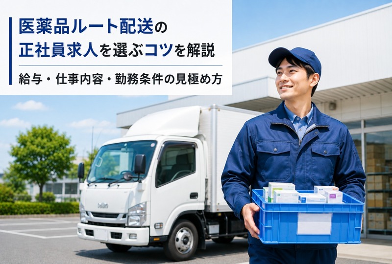 画像504：医薬品ルート配送の正社員求人を選ぶコツを解説｜給与・仕事内容・勤務条件の見極め方